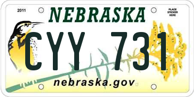 NE license plate CYY731
