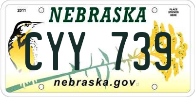NE license plate CYY739