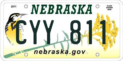 NE license plate CYY811