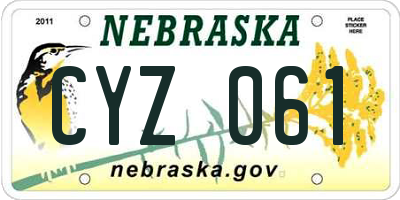 NE license plate CYZ061