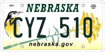 NE license plate CYZ510