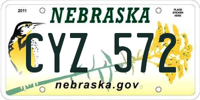NE license plate CYZ572