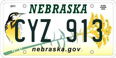 NE license plate CYZ913
