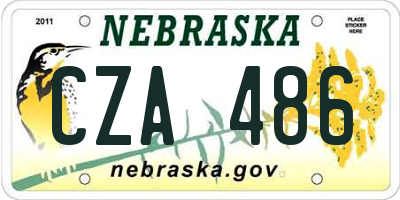 NE license plate CZA486