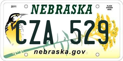 NE license plate CZA529