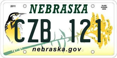 NE license plate CZB121
