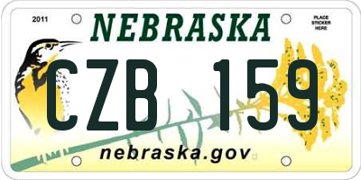 NE license plate CZB159