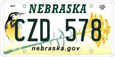 NE license plate CZD578