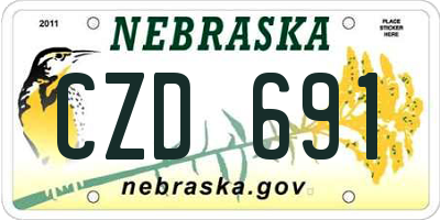 NE license plate CZD691