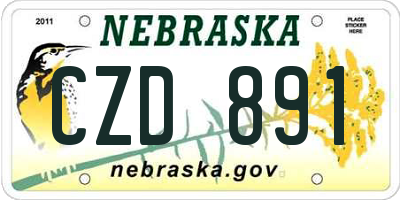 NE license plate CZD891
