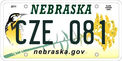 NE license plate CZE081