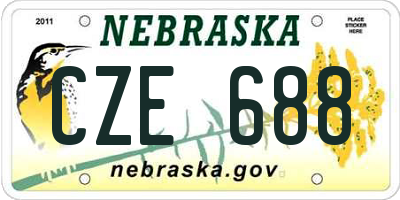 NE license plate CZE688