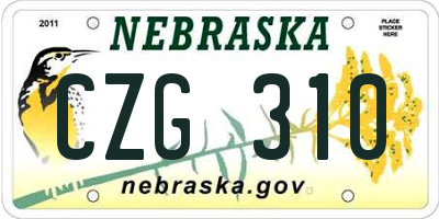NE license plate CZG310