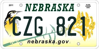 NE license plate CZG821
