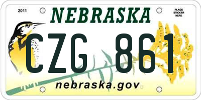 NE license plate CZG861
