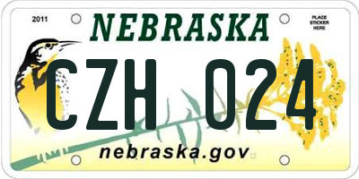 NE license plate CZH024