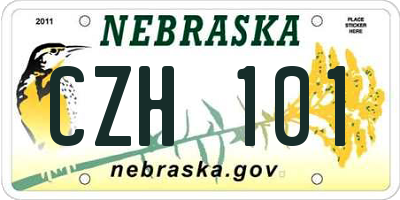 NE license plate CZH101