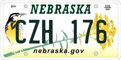 NE license plate CZH176