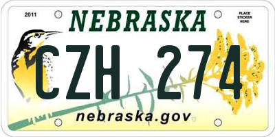 NE license plate CZH274