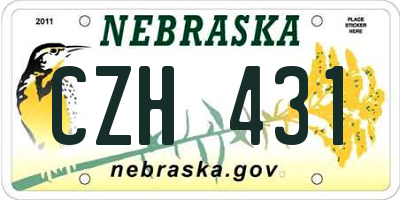 NE license plate CZH431
