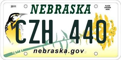 NE license plate CZH440