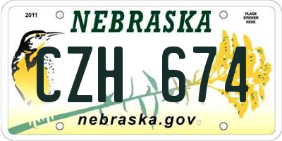 NE license plate CZH674