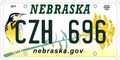 NE license plate CZH696