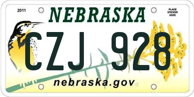 NE license plate CZJ928