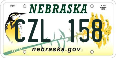 NE license plate CZL158