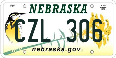 NE license plate CZL306
