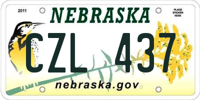 NE license plate CZL437