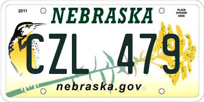 NE license plate CZL479