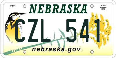NE license plate CZL541
