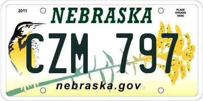 NE license plate CZM797