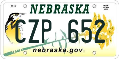 NE license plate CZP652