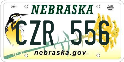 NE license plate CZR556