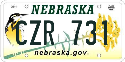 NE license plate CZR731
