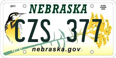 NE license plate CZS377