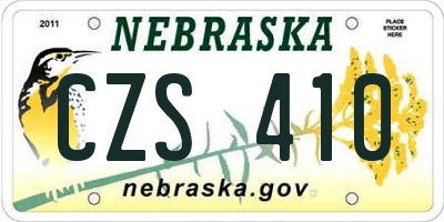 NE license plate CZS410