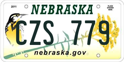 NE license plate CZS779
