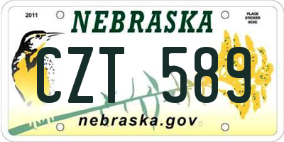 NE license plate CZT589