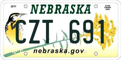 NE license plate CZT691