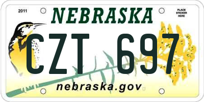 NE license plate CZT697