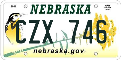 NE license plate CZX746