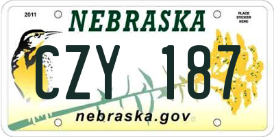 NE license plate CZY187