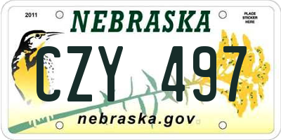 NE license plate CZY497