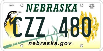 NE license plate CZZ480