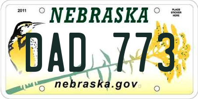 NE license plate DAD773