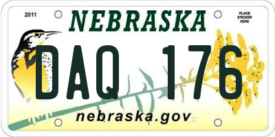 NE license plate DAQ176