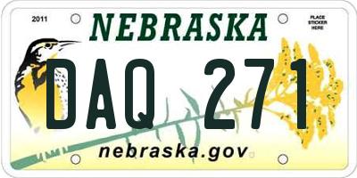 NE license plate DAQ271
